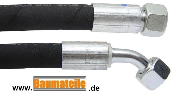 DN10 230bar EN 857 Hydraulikschlauch 1 SN-K Länge 500-3000mm M18x1,5mm DKOL 